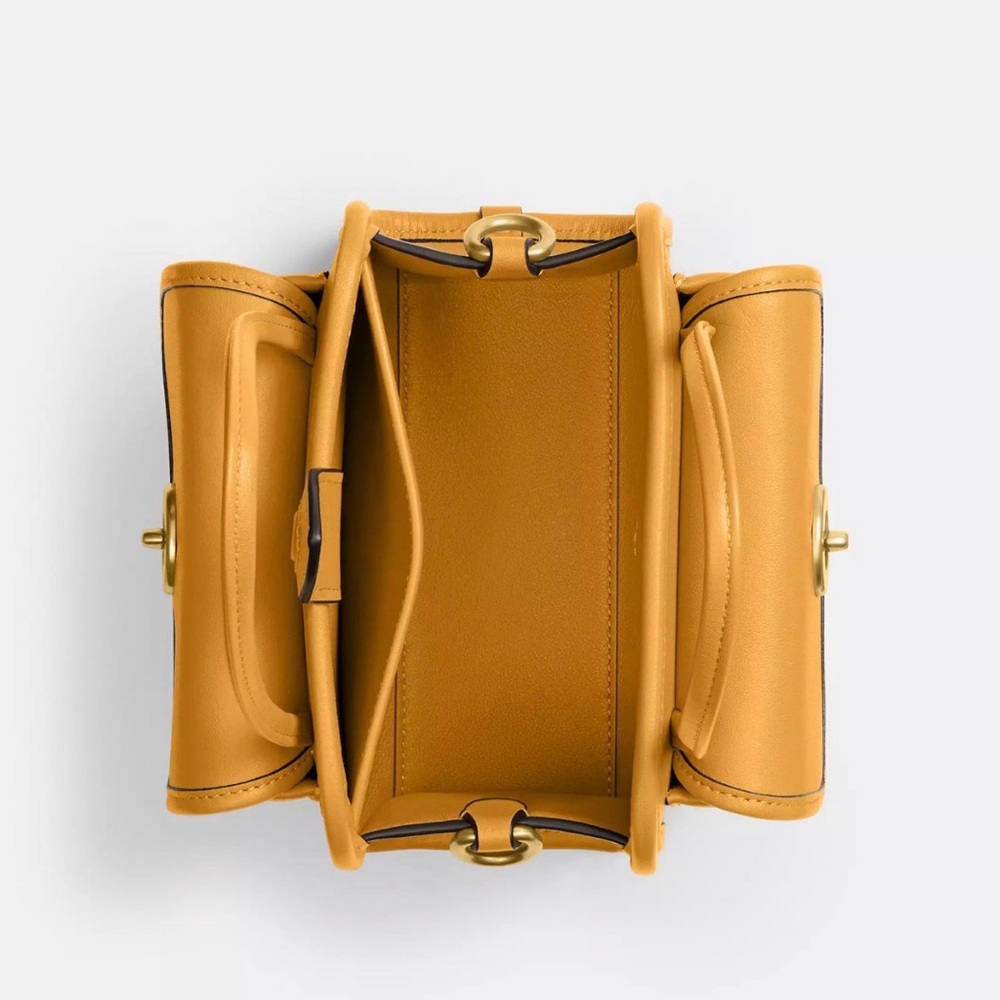 The Coach Originals Glovetanned Leather Mini Safari Tote - mustard/yellow - Picture 11 of 14